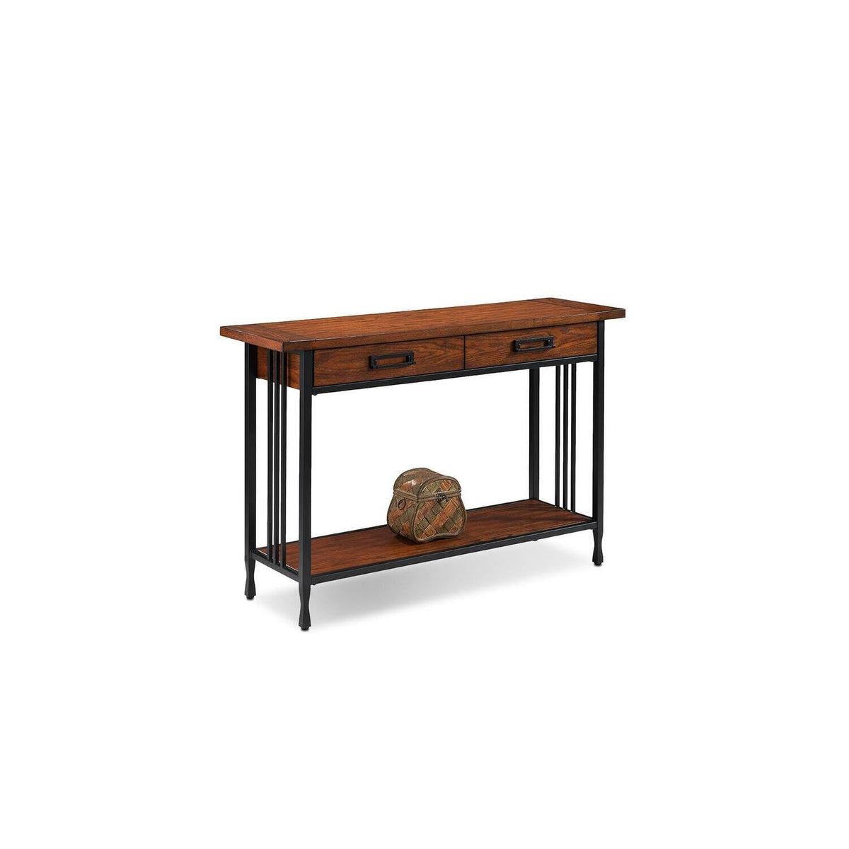 Rustic Two Drawer Sofa Table with Shelf P417