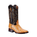 Ostrich Print Leather Western Boots A1862