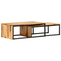 2 pcs Solid Sheesham Wood Nesting Tables Z984605