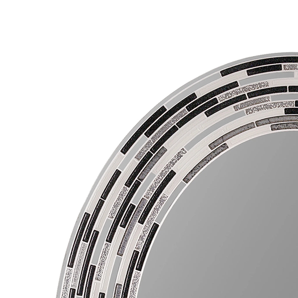 Charcoal Framed Oval Wall Vanity Mirror 23" x 29" W700555
