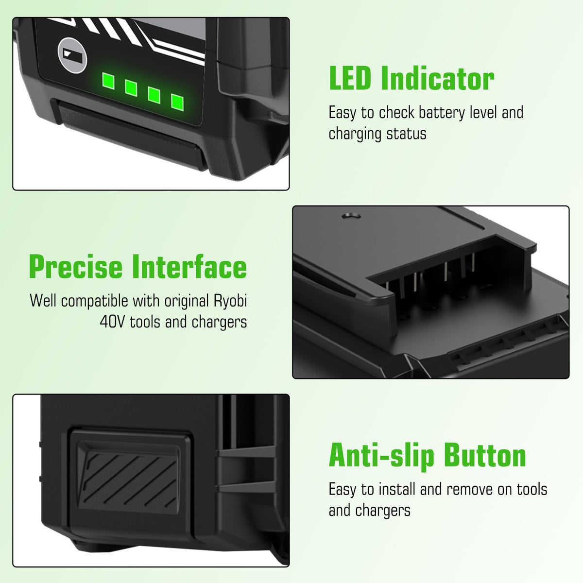 40V Battery Replacement H6334