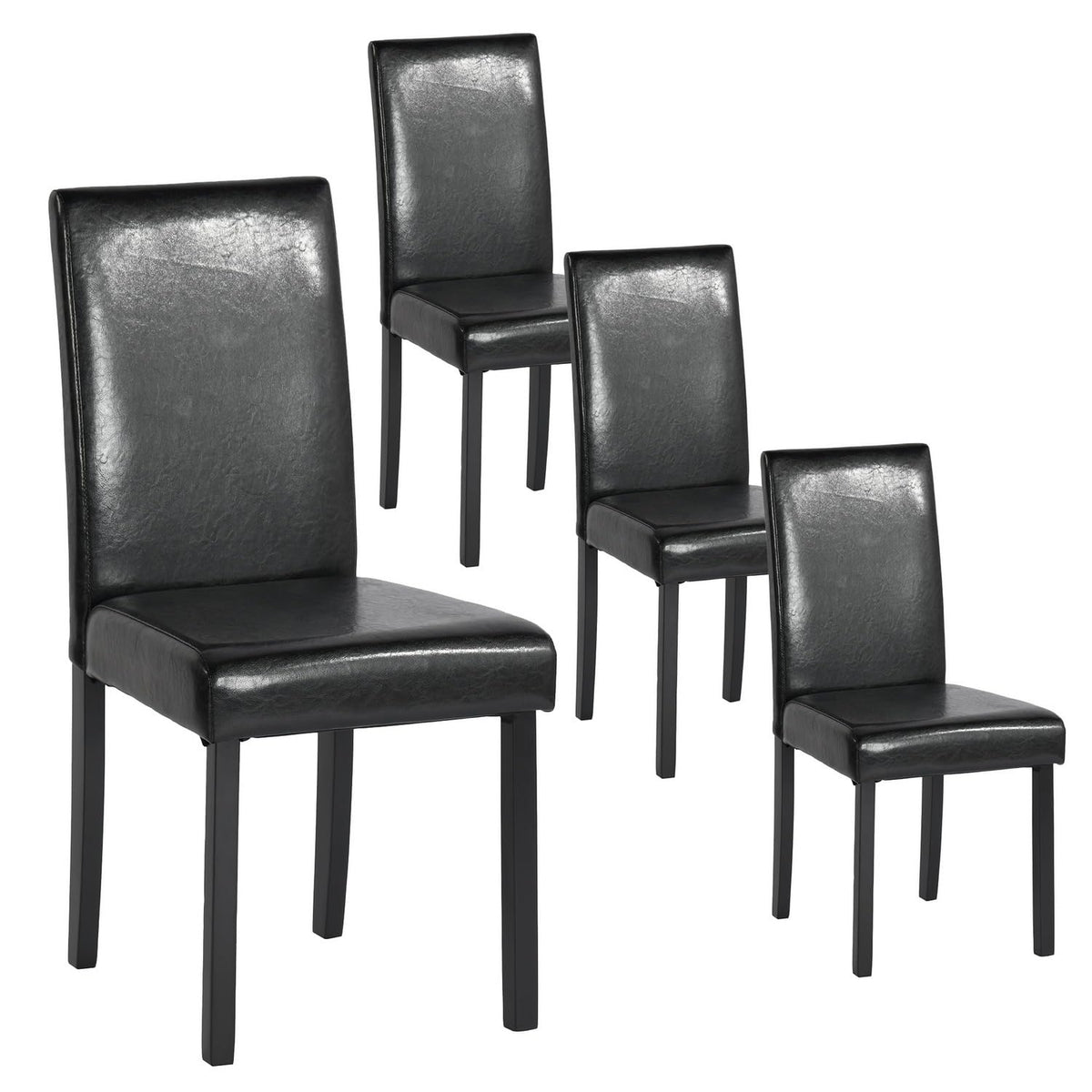 Upholstered PU Leather Dining Chairs Set of 4 S6173