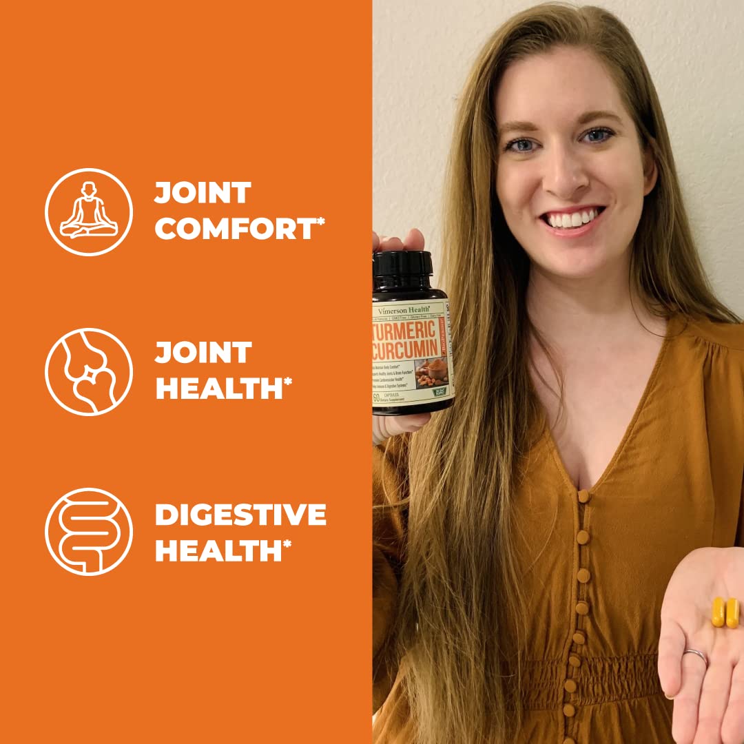 Turmeric Curcumin with Black Pepper Extract Joint Support Supplement N780
