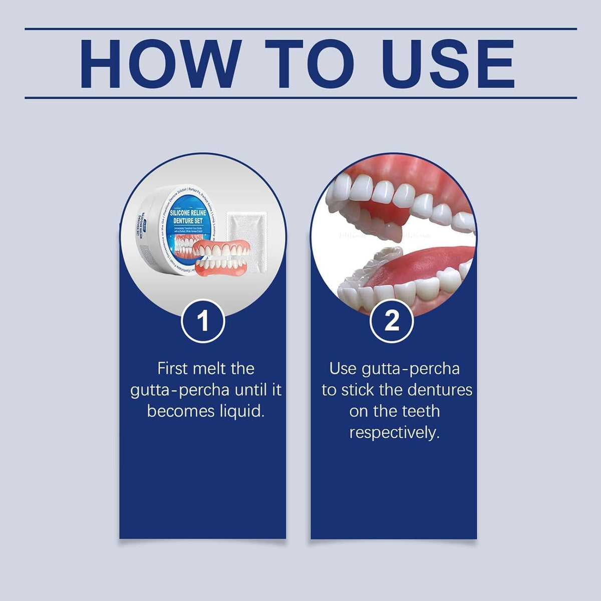 Silicone Reline Denture Set Upper and Lower K7124