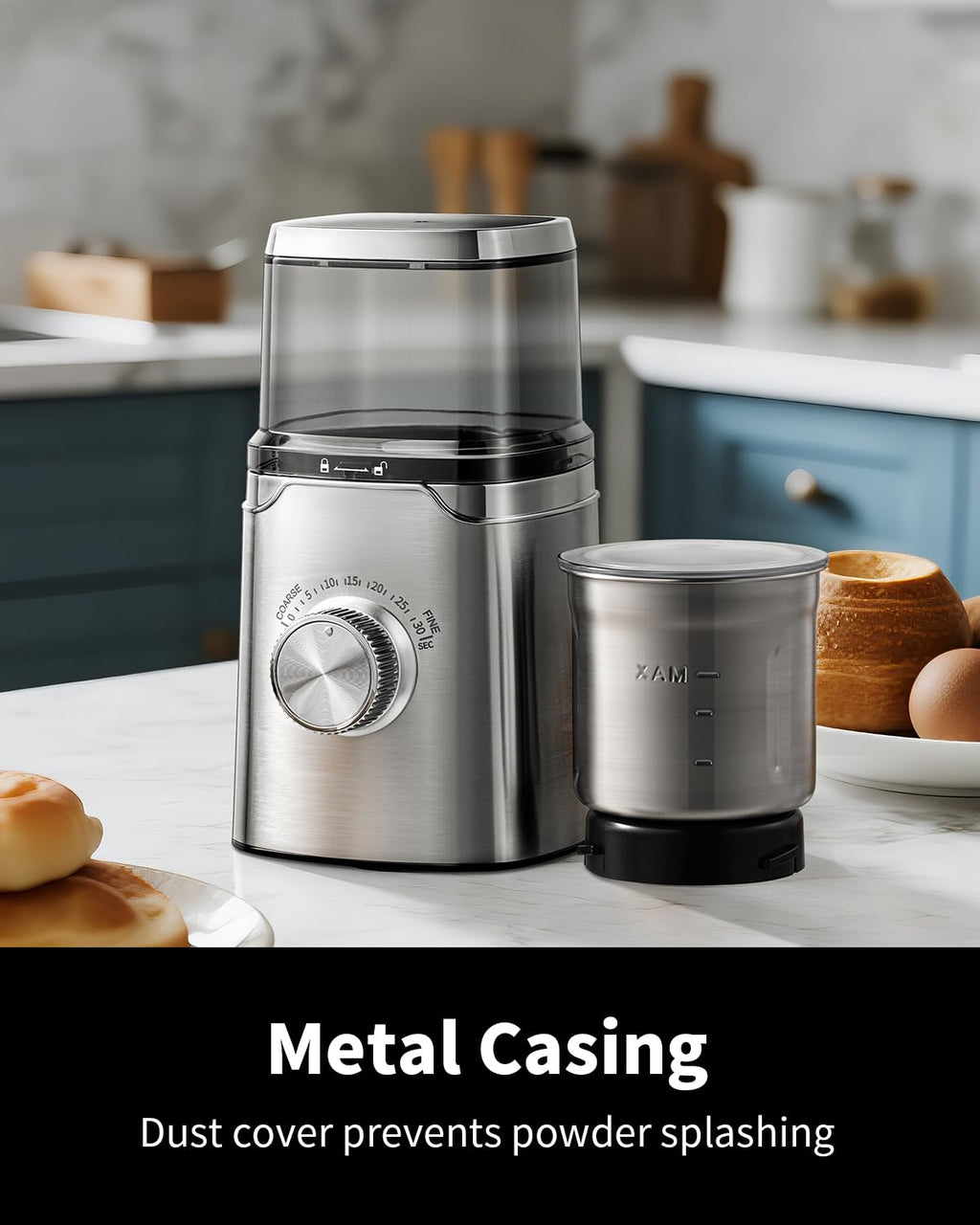 Electric Blade Coffee Grinder with Removable Stainless Steel Bowl U680312