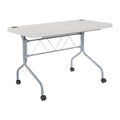 Light Gray Resin Multipurpose Flip Training Table with Locking Casters R348310
