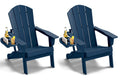 Folding Adirondack Chairs Set of 2 Navy Blue J454