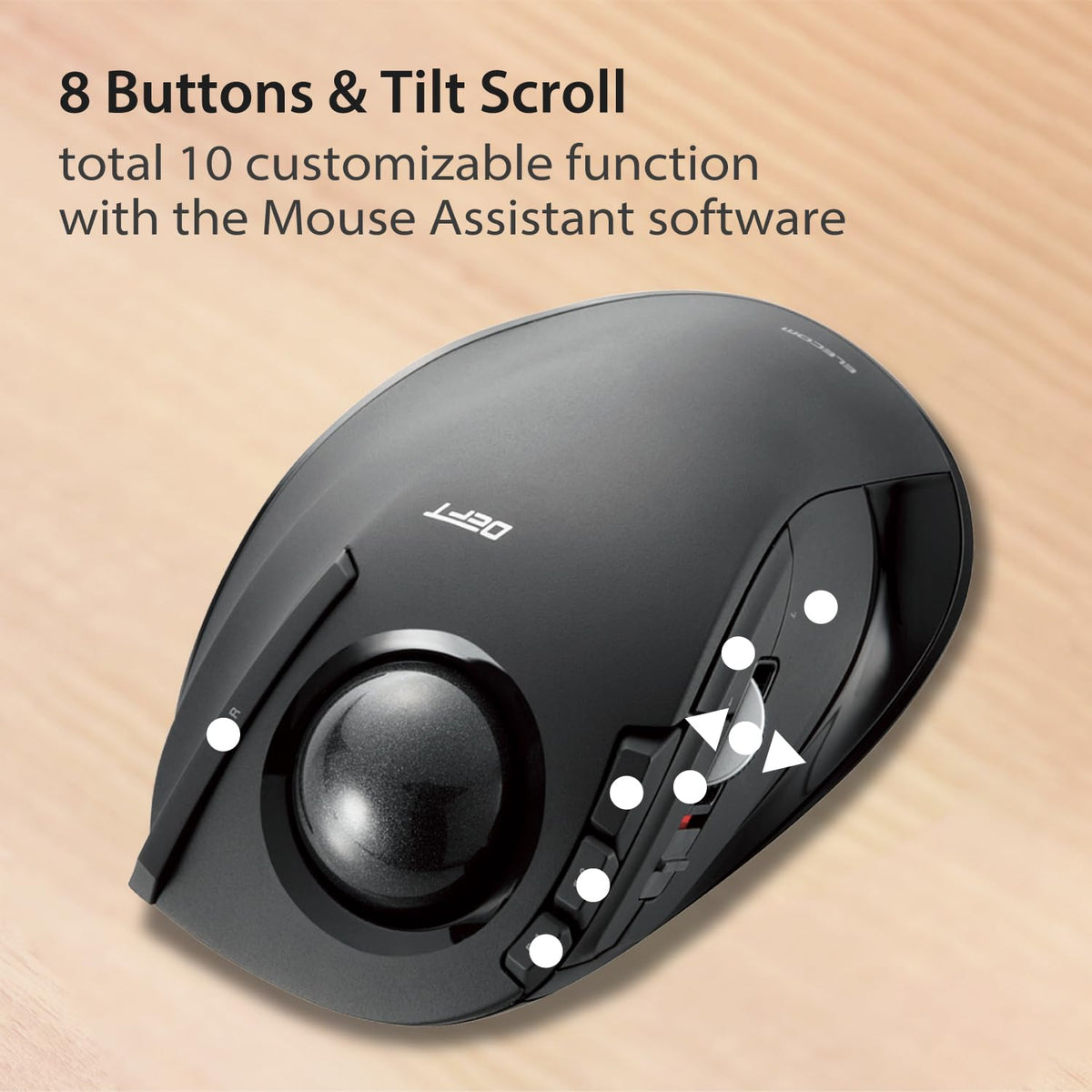 Wireless Ergonomic Trackball Mouse W189