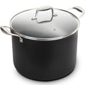 16QT Nonstick Ceramic Stock Pot with Tempered Glass Lid I260584