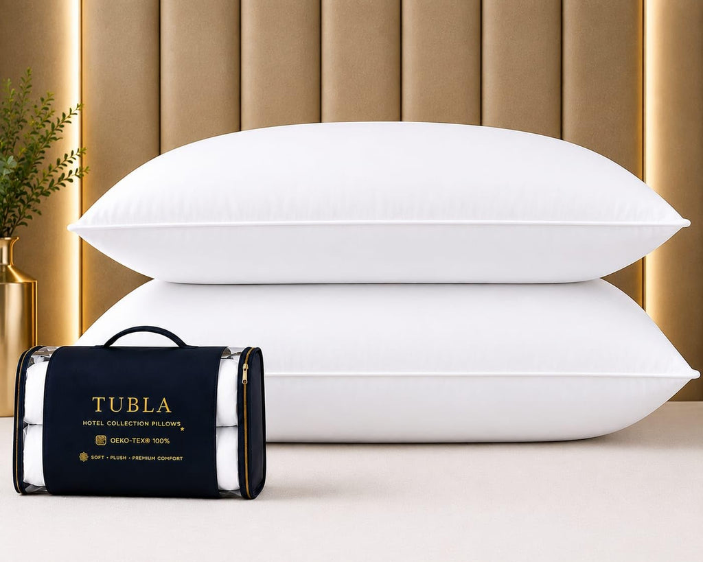King Size White Microfiber Bed Pillows Set of 2 P8871
