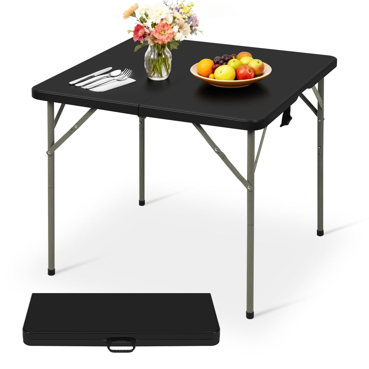 34" Black Folding Card Table B175