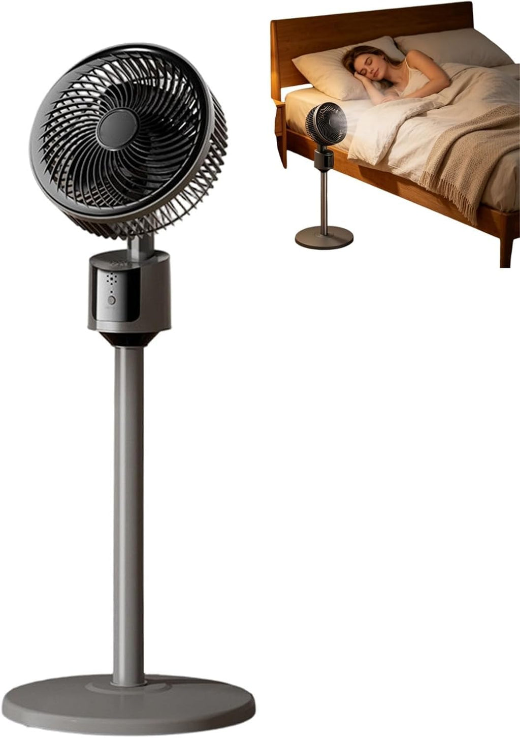 Standing Fan with 90° Oscillation, 3 Speeds, Adjustable Height J3245