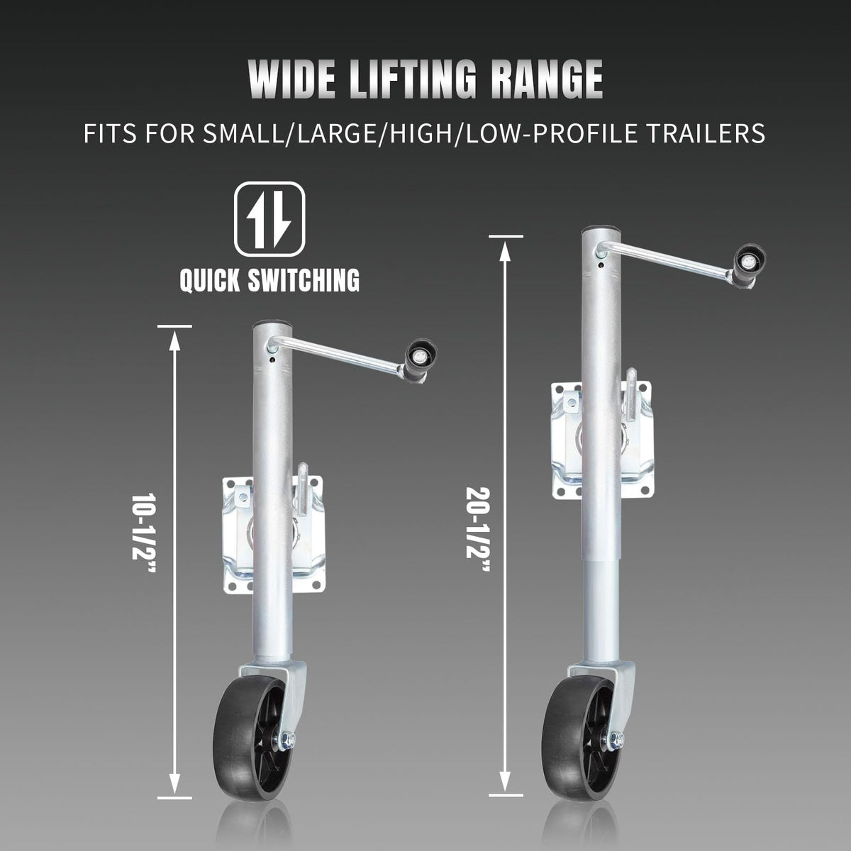 Boat Trailer Jack with Single Wheel, 1000 Lbs. Capacity F683857