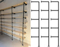 Industrial Pipe 5-Tier Wall Mount Bookshelf Y383
