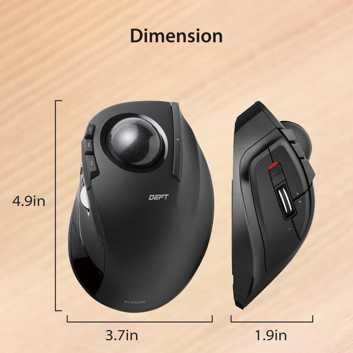 Wireless Ergonomic Trackball Mouse W189