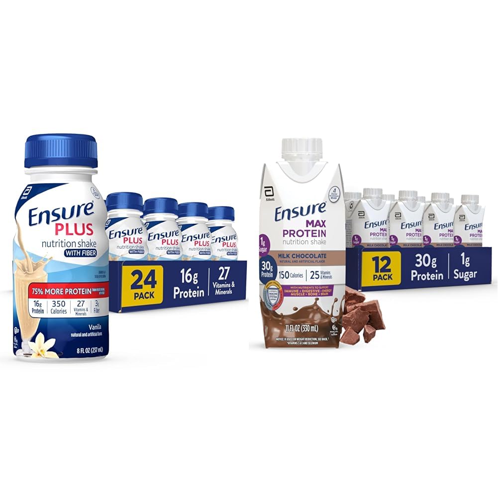 Vanilla Nutrition Shake 24 Pack and Milk Chocolate Protein Nutrition Shake 12 Pack W41042