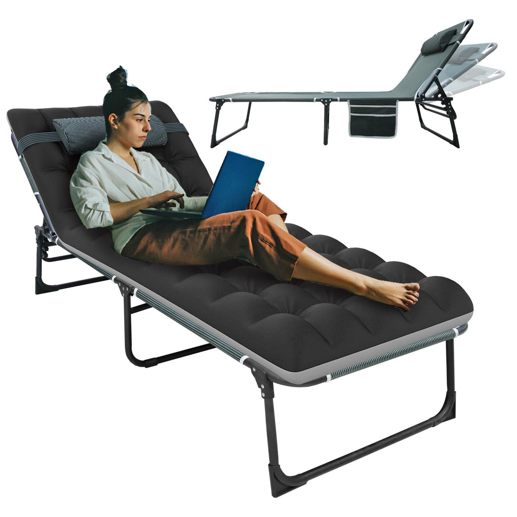 Folding Camping Cot with Mattress O78522