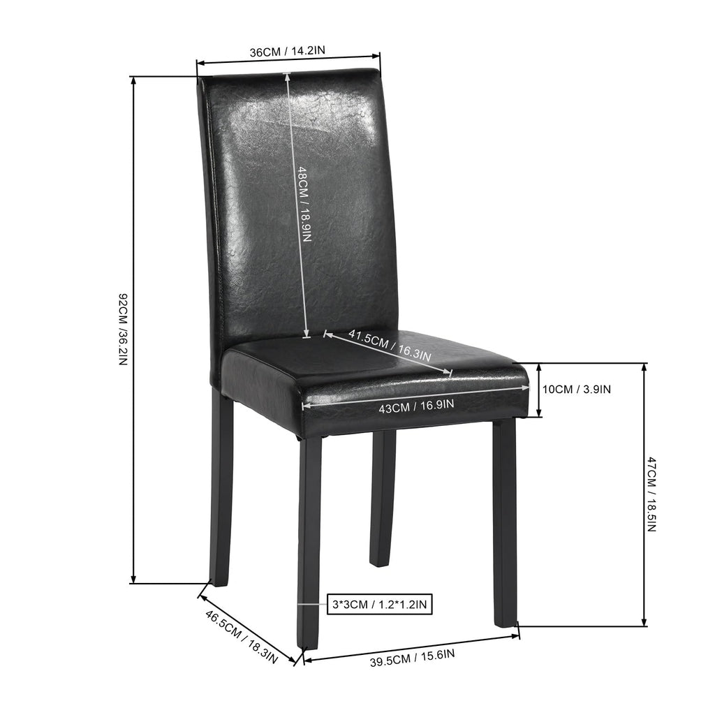 Upholstered PU Leather Dining Chairs Set of 4 S6173