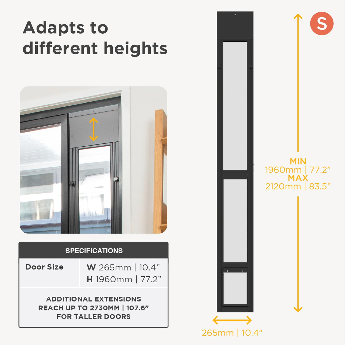 Dog Door for Sliding Glass Door V714