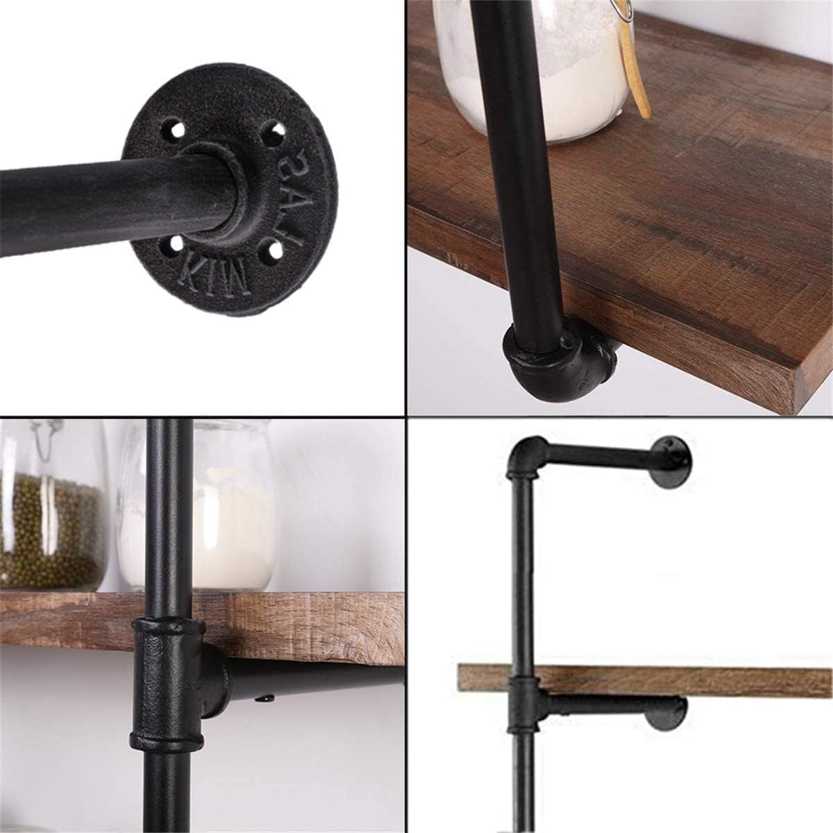 Industrial Pipe 5-Tier Wall Mount Bookshelf Y383