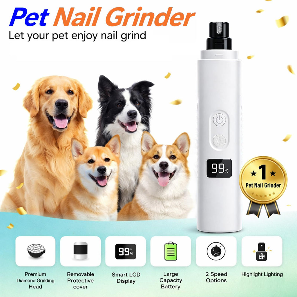 Dog Nail Grinder, 3-Speed Ultra Quiet with LED Light P50252