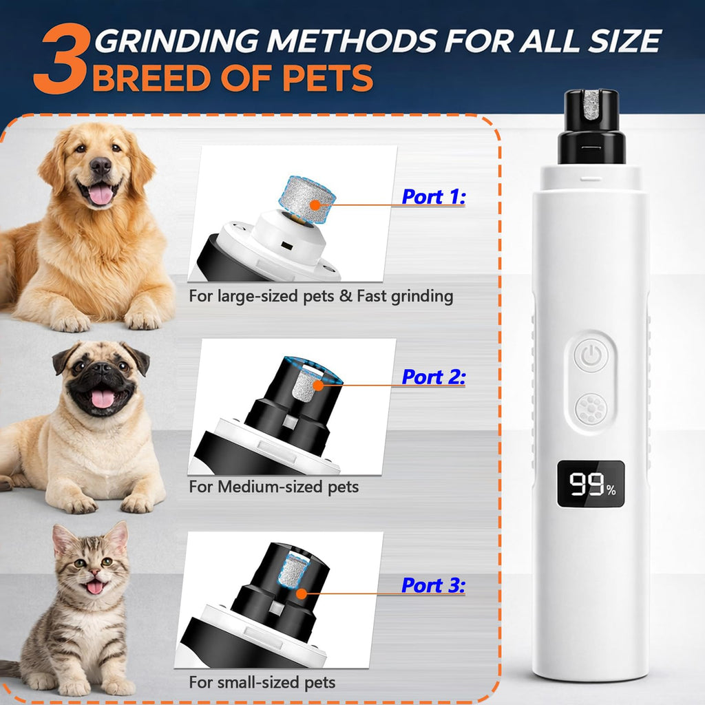 Dog Nail Grinder, 3-Speed Ultra Quiet with LED Light P50252