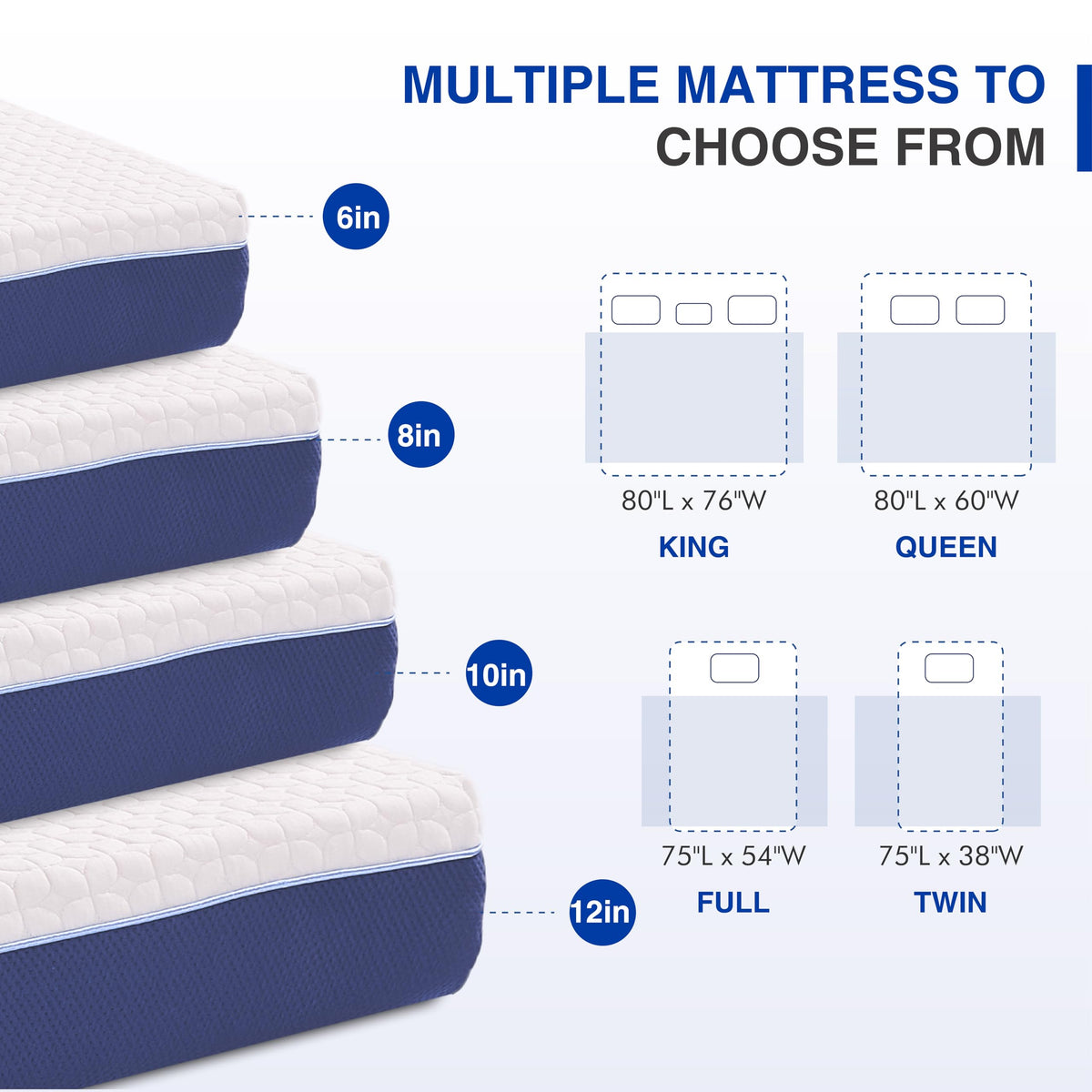 6 Inch Twin Size Gel Memory Foam Mattress C681679
