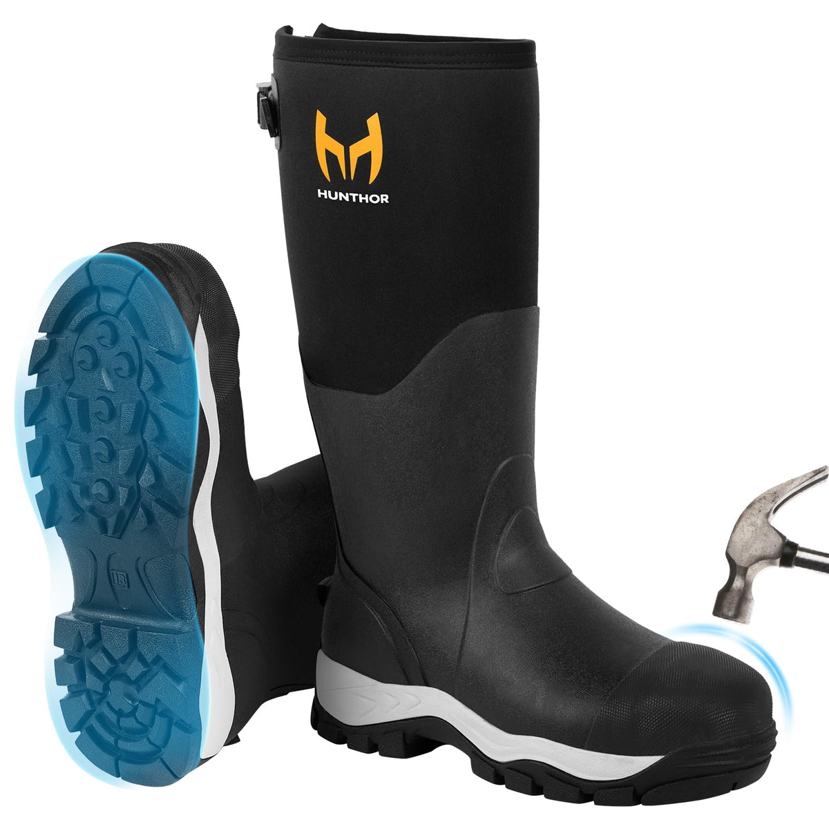 Steel Toe Waterproof Rubber Work Boots H36245