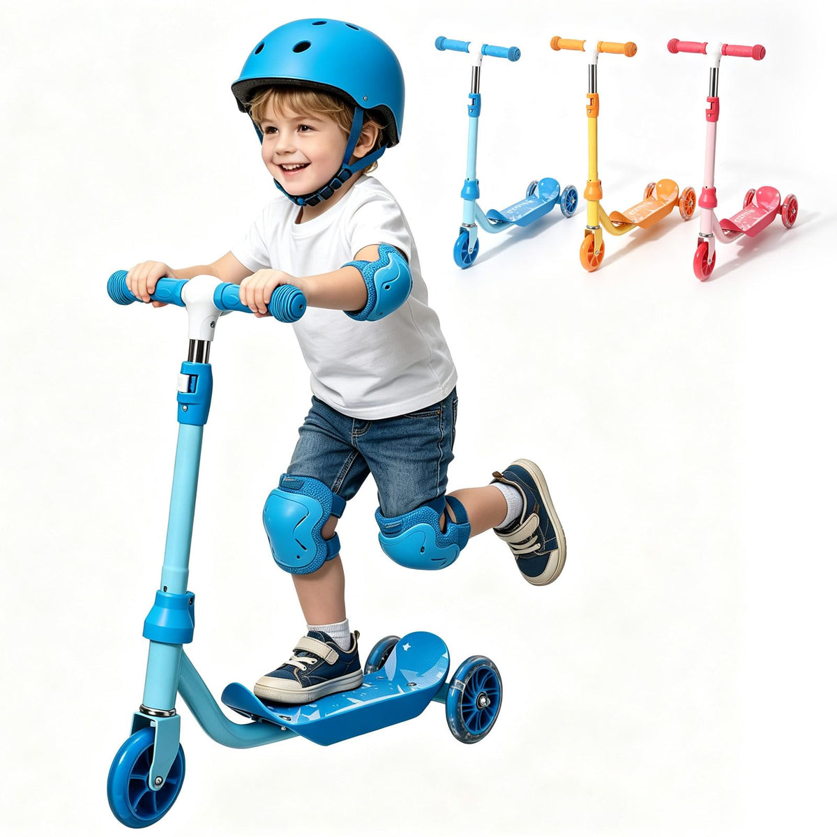 3-Wheel Kids Scooter Ages 2-7 Blue X983995