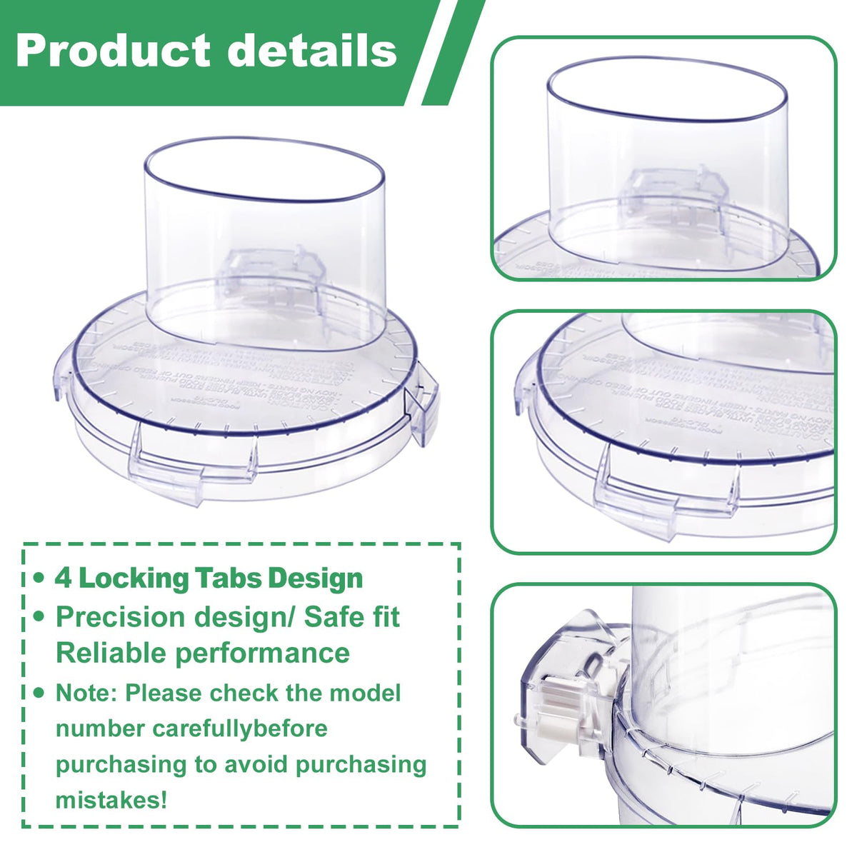 Work Bowl Cover Food Processor Replacement Parts B5917
