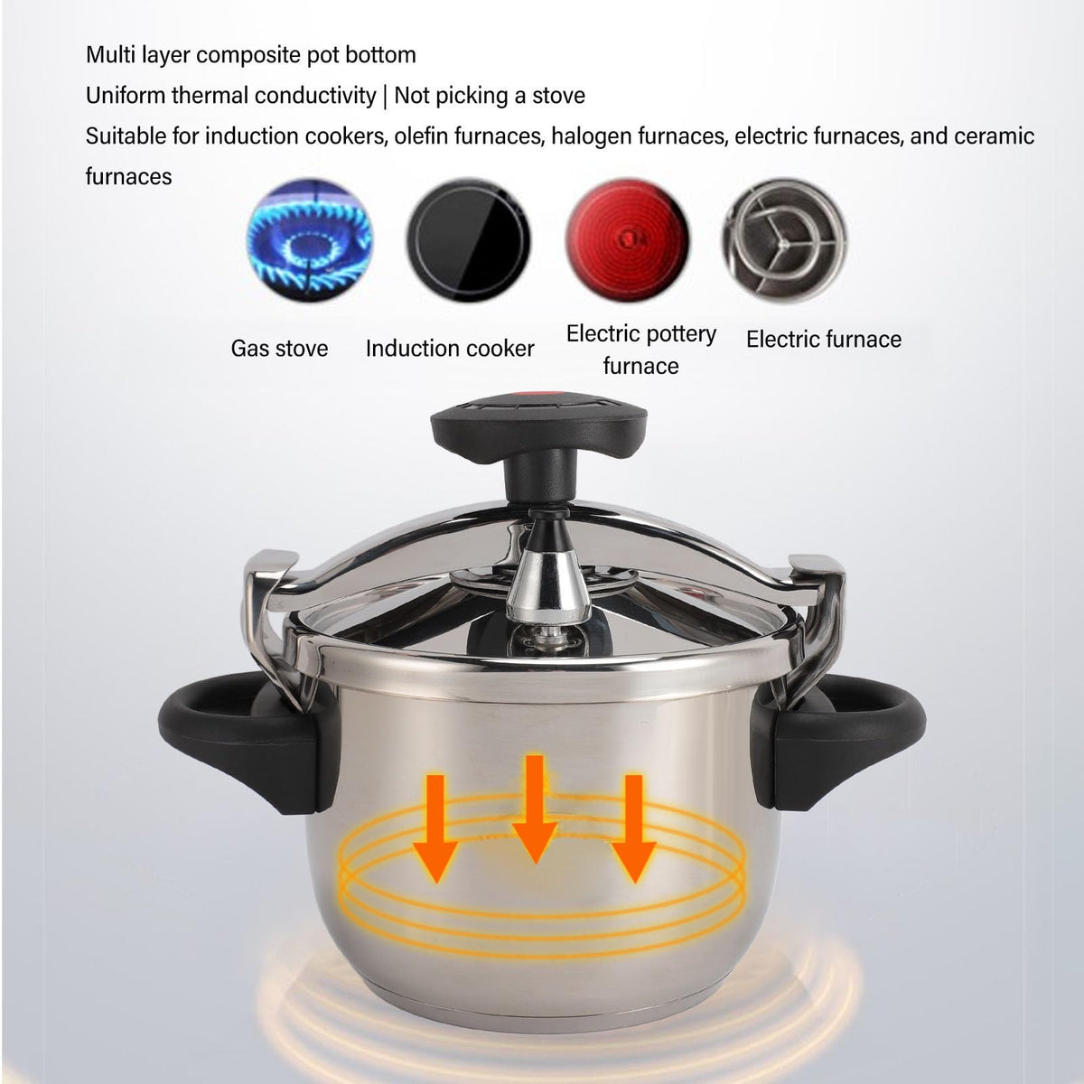 3L Stainless Steel Pressure Cooker J788765