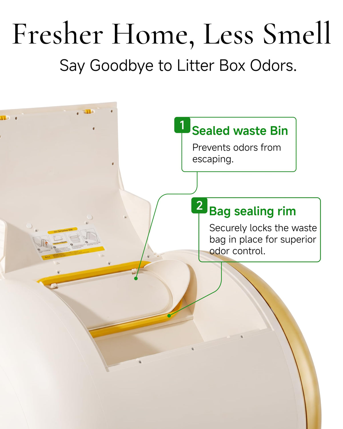 Automatic Self Cleaning Litter Box with Night Light U979