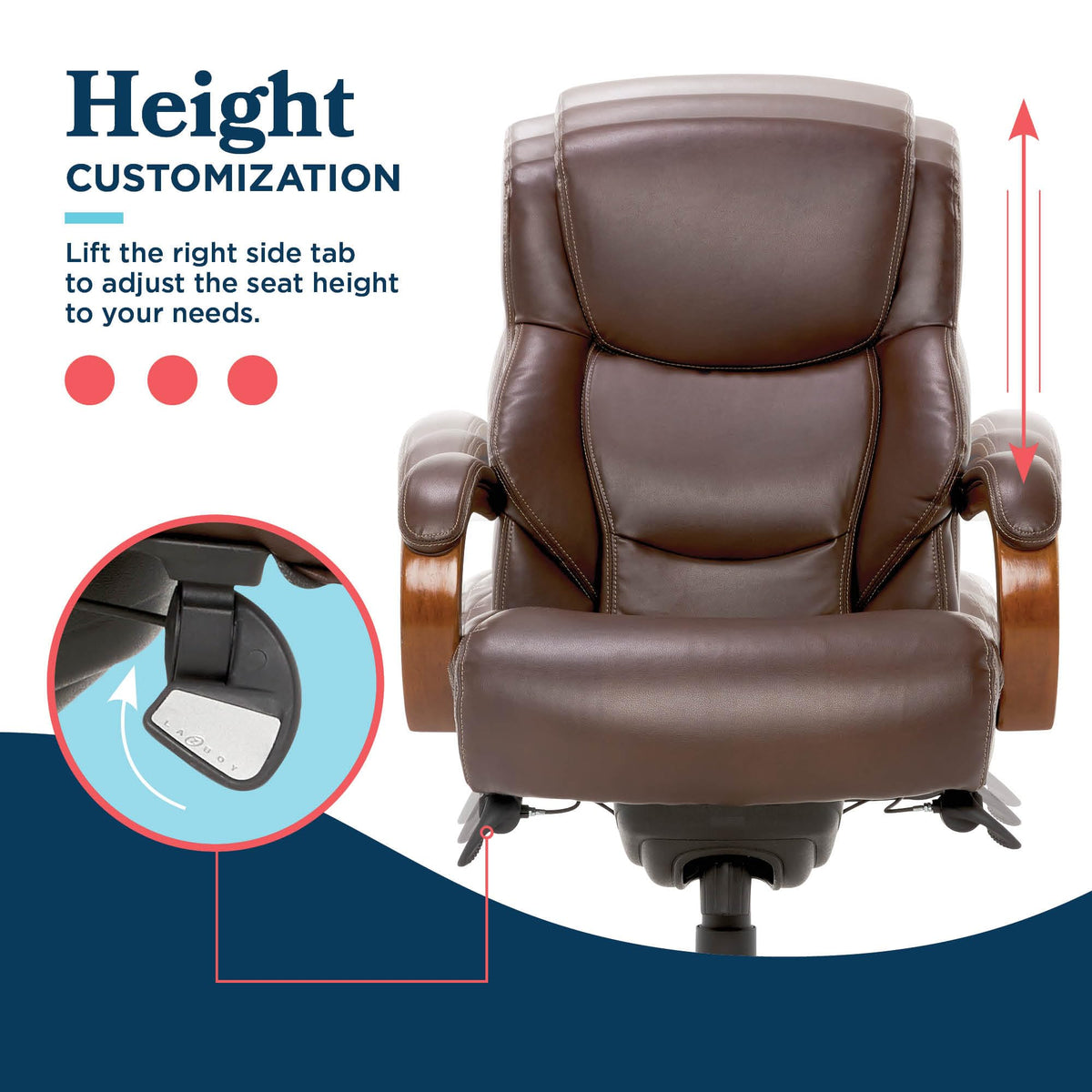 Big and Tall Leather Executive Office Chair G541