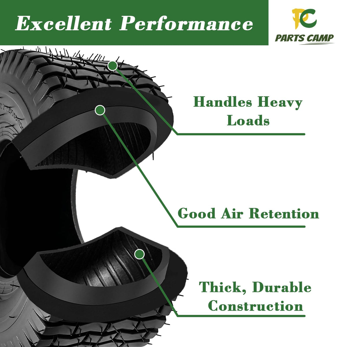 15x6.00-6 Tire and Inner Tube Set with TR-13 Valve Stem M503937