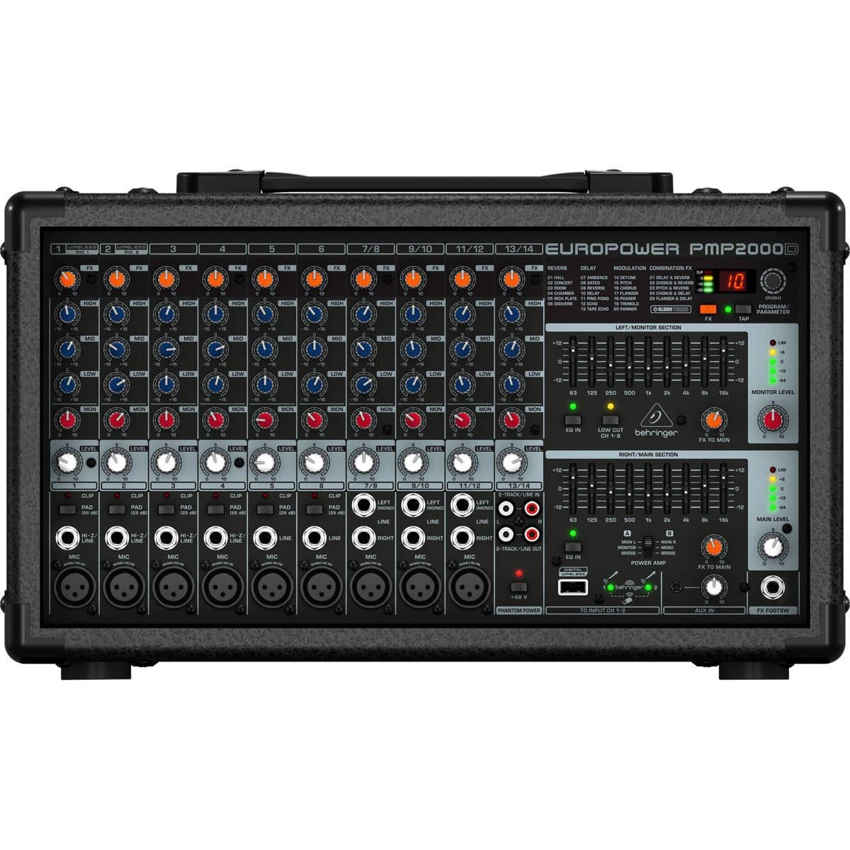 2000-Watt 14-Channel Powered Mixer O973