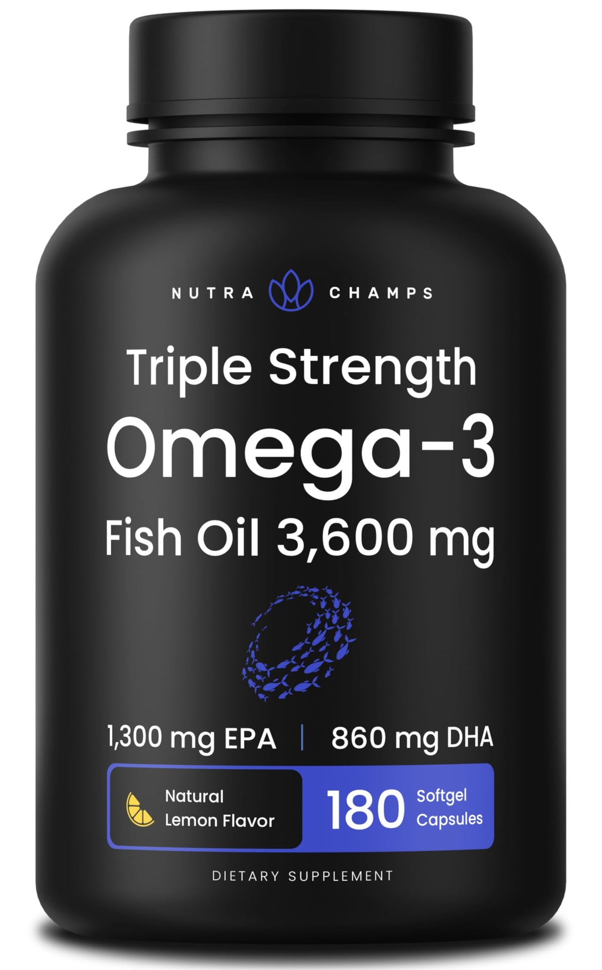 Omega 3 Fish Oil 3600 mg 180 Softgels J9773