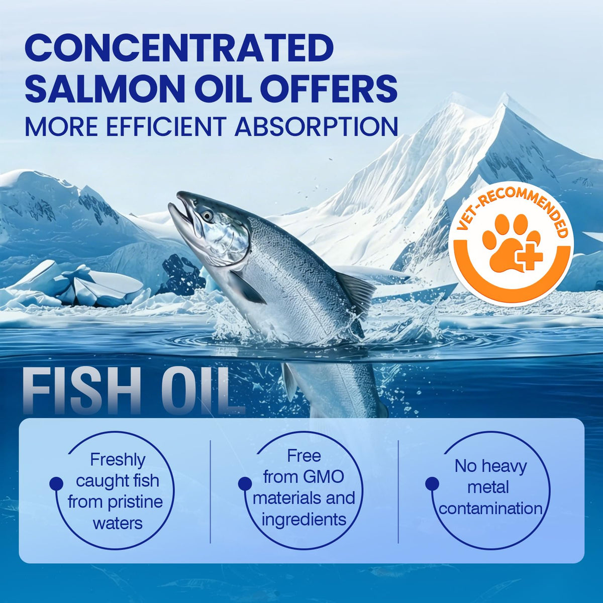 Omega 3 Skin and Coat Dog Supplement 200 Chews Fish Oil M6738