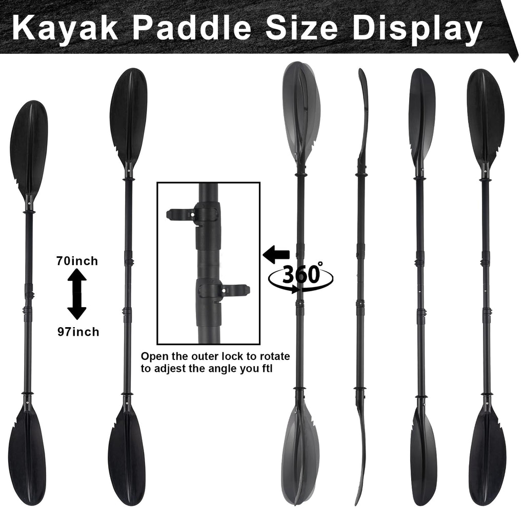 Telescoping Kayak Paddles with Paddle Leash K210