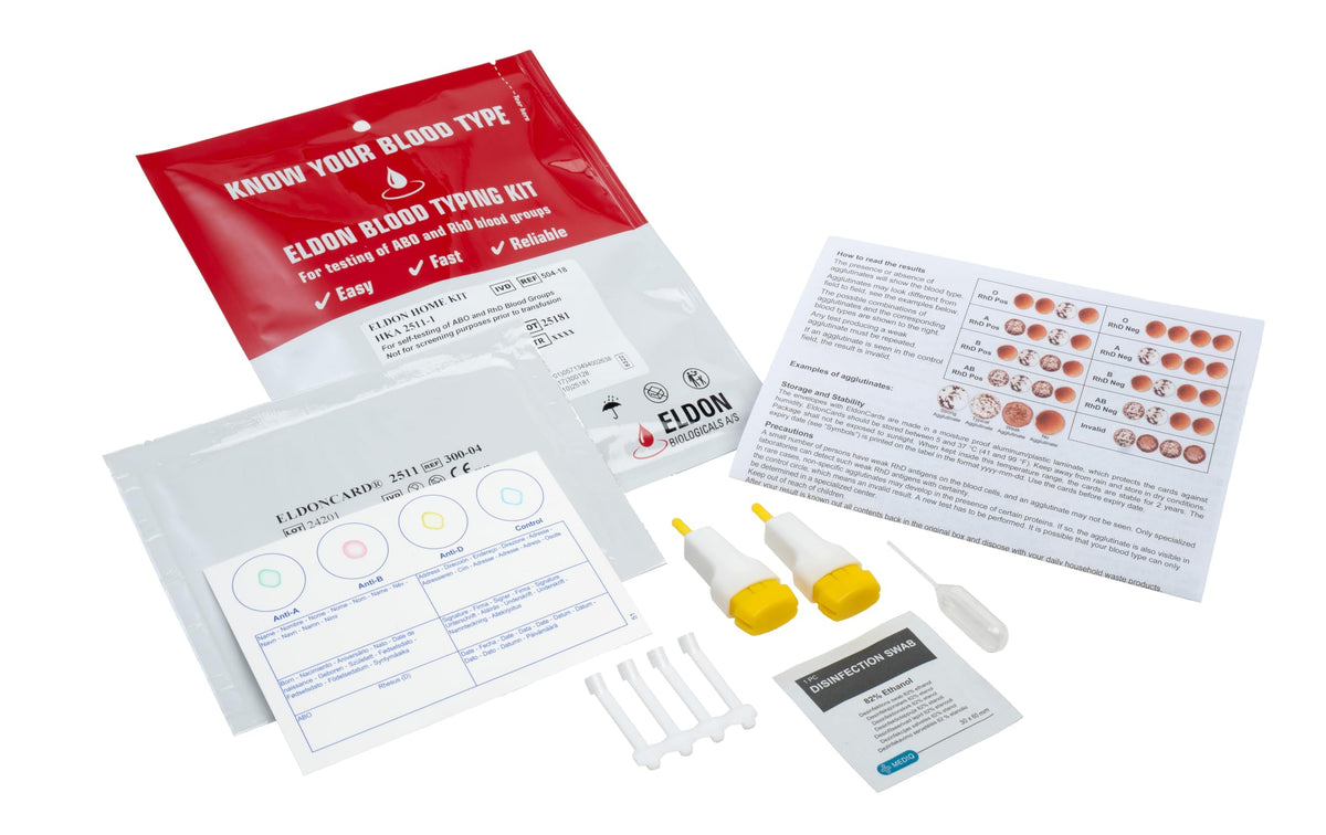 Blood Typing Kit, 2 Test Pack E573277
