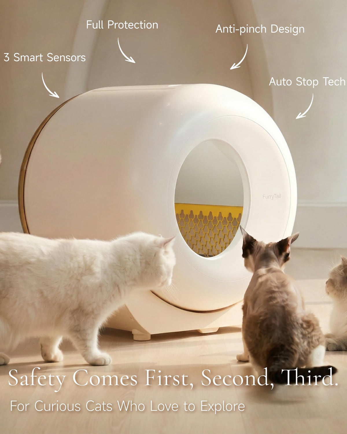Automatic Self Cleaning Litter Box with Night Light U979