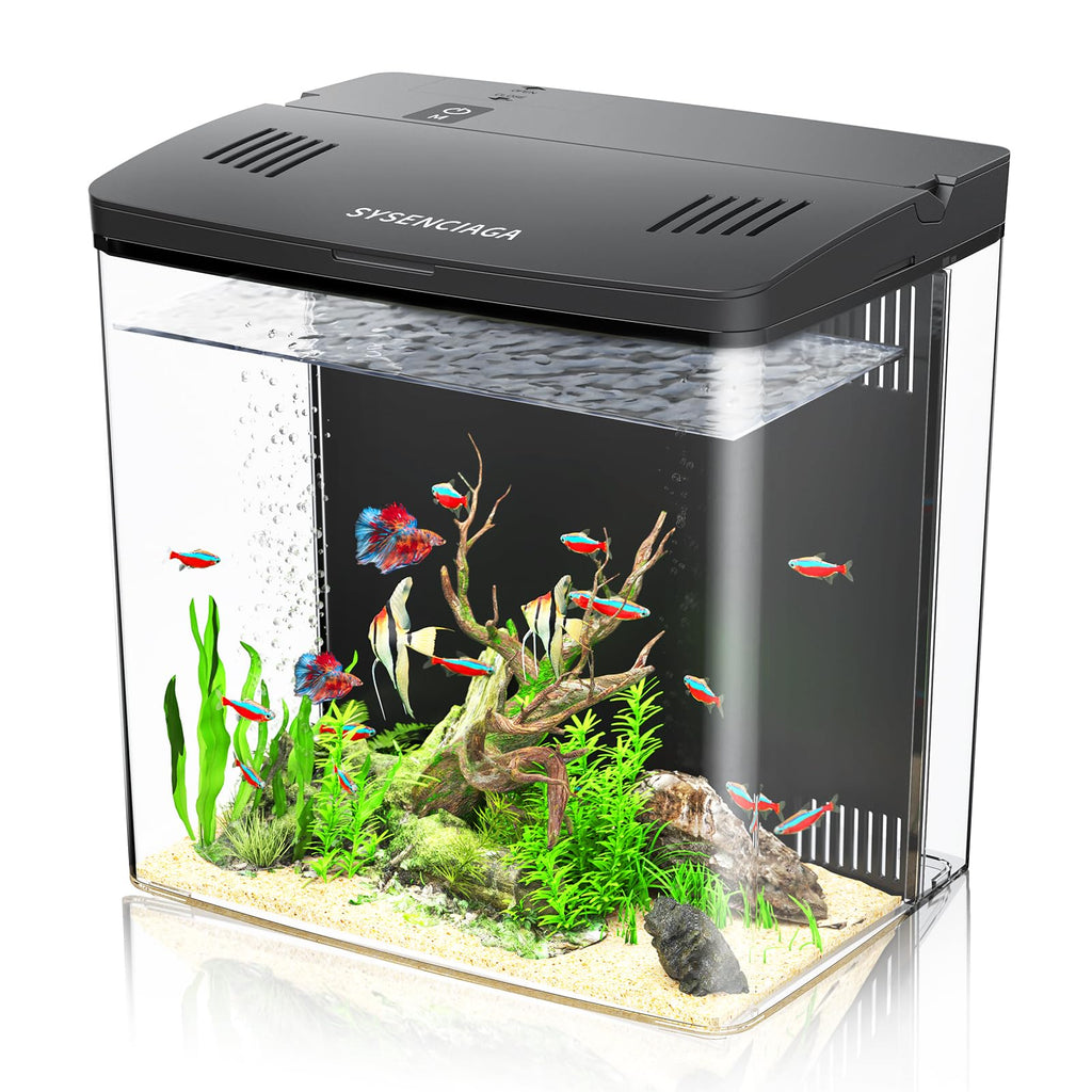 1 Gallon Acrylic Fish Tank Kit with Filter and Light D84949