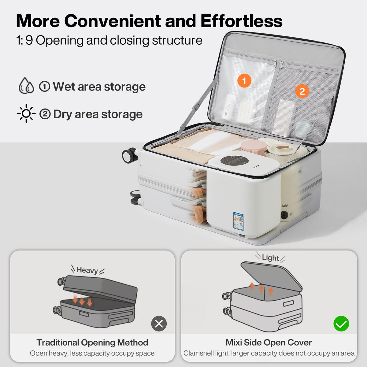 20 Inch Expandable PC Hard Shell Carry On Luggage with Spinner Wheels & TSA Lock Z980