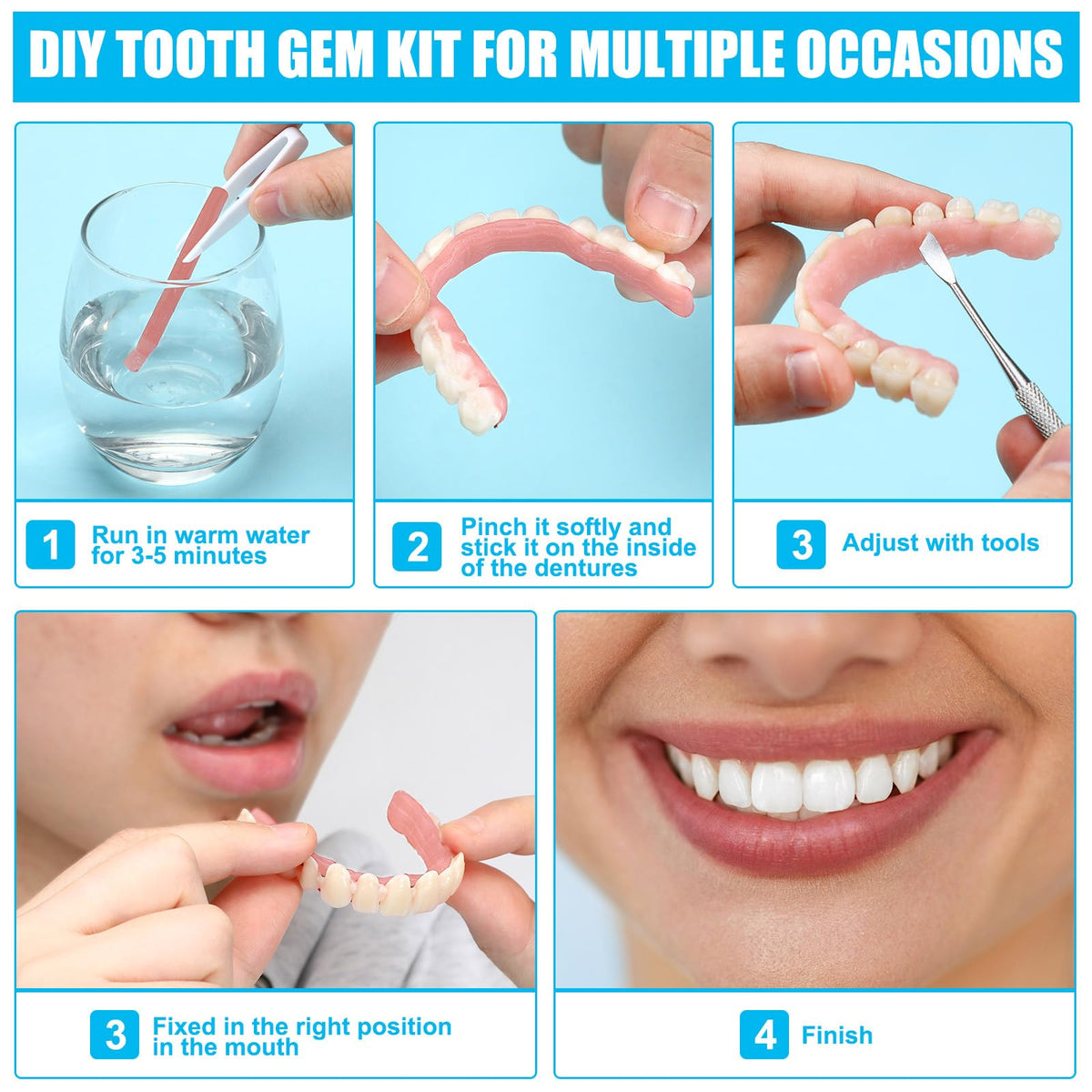 35 Pcs Dentures Repair Kit with Tools D671