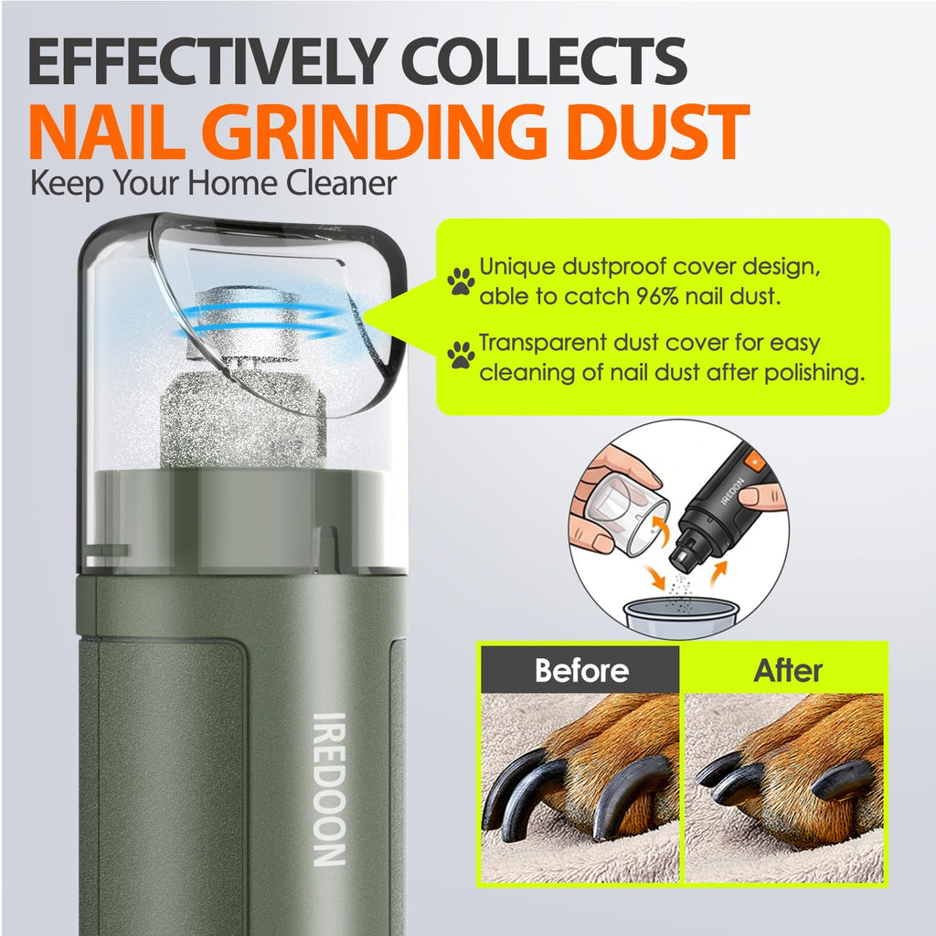 Dog Nail Grinder with 4 LED Lights, 3 Speeds M4665