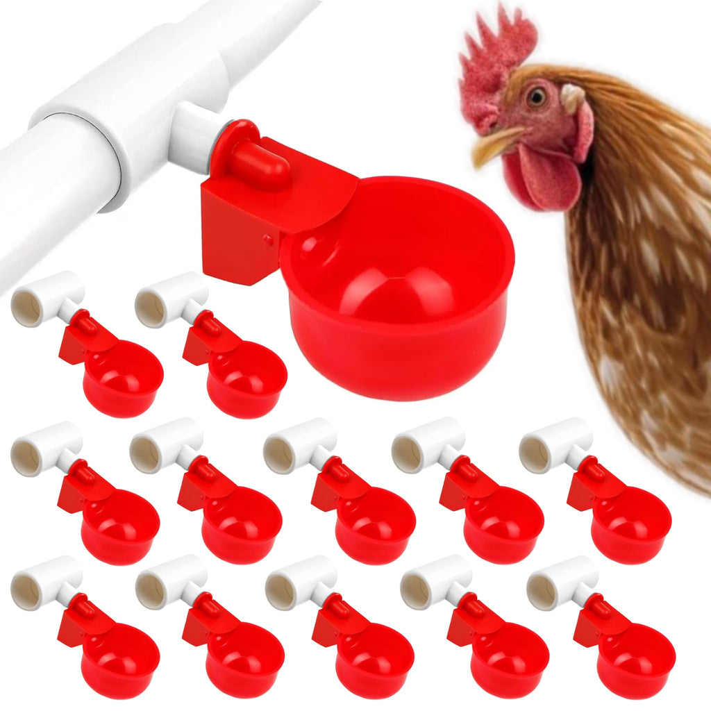24 Pack Automatic Chicken Waterer Cups Kit V566