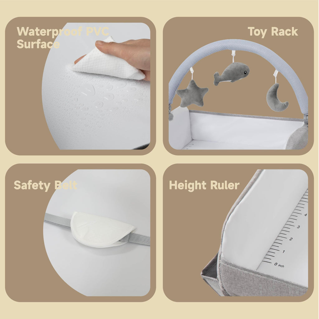Portable Folding Baby Changing Table with 2 Drawers Z71363
