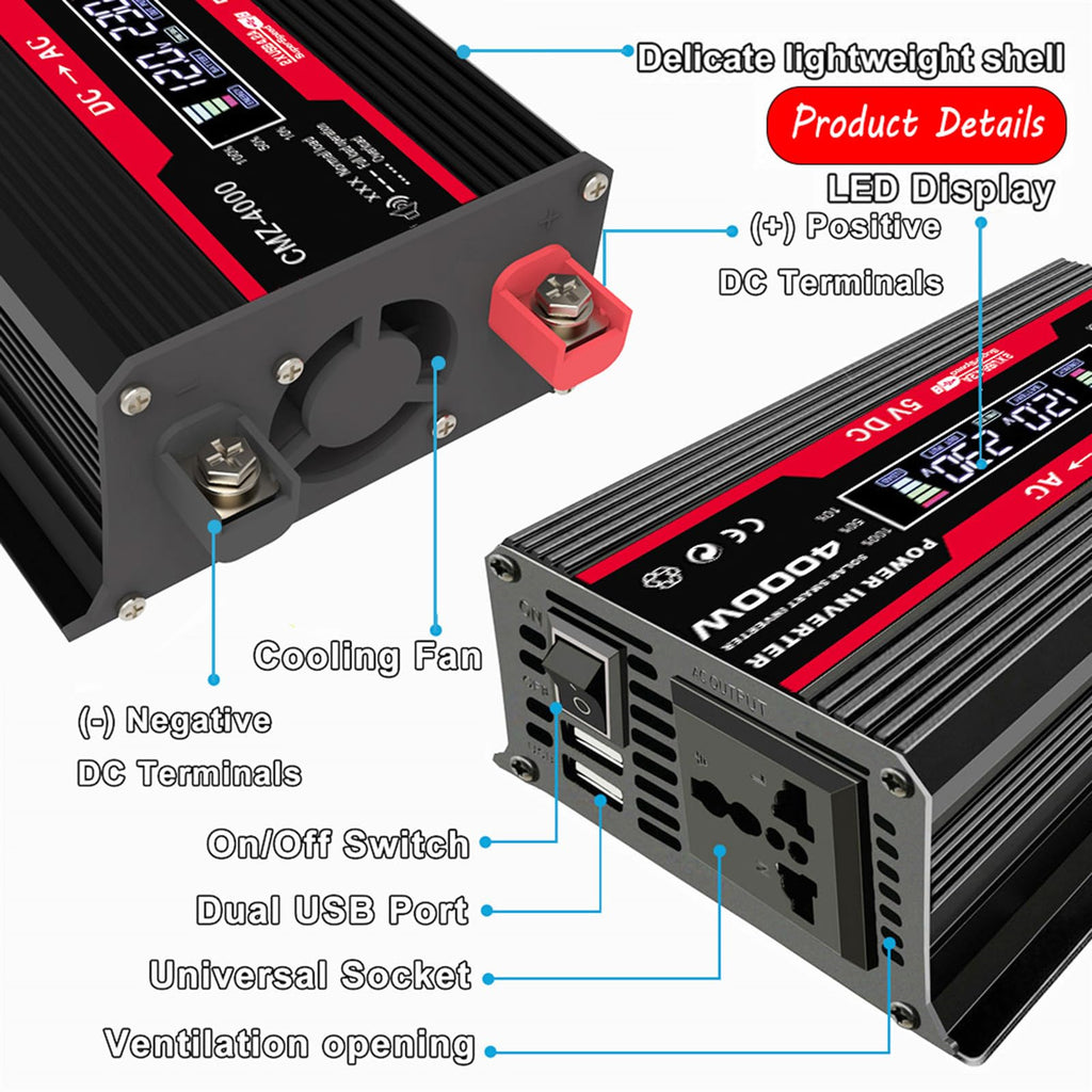 12V Off-Grid Solar Panel Kit with Inverter & Charge Controller M3977