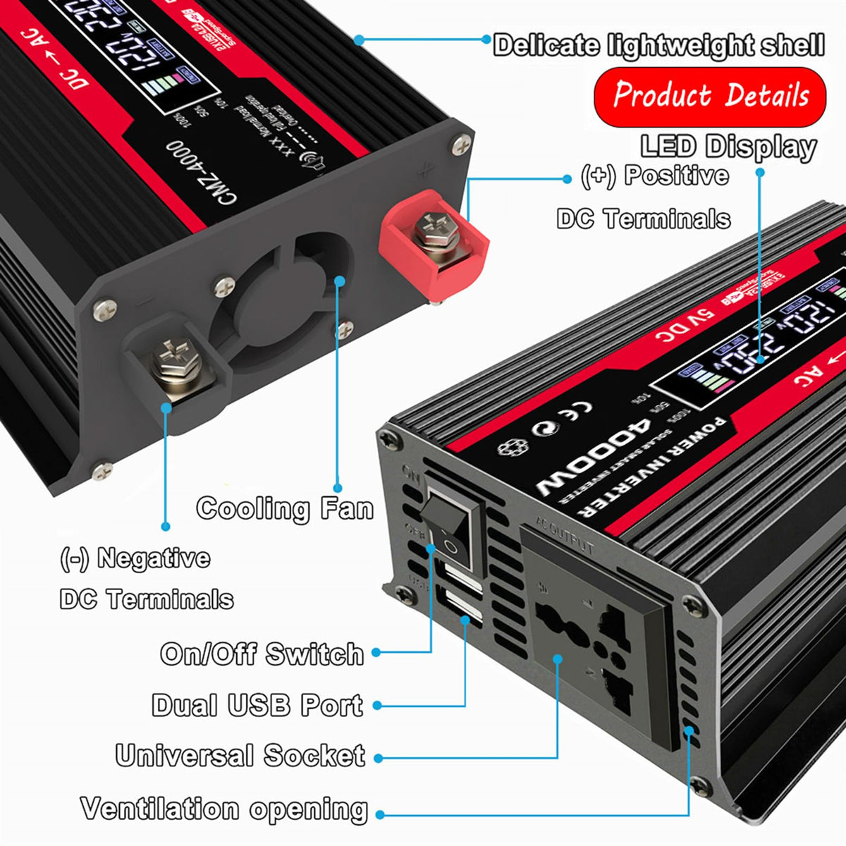 12V Off-Grid Solar Panel Kit with Inverter & Charge Controller M3977