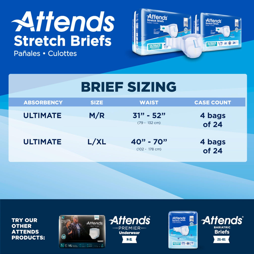 Large/X-Large Adult Incontinence Briefs 96 Ct W382