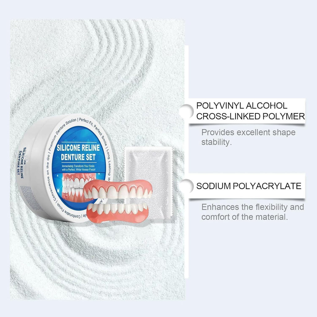 Silicone Reline Denture Set Upper and Lower K7124